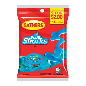 SATHER GUMMY BLUE SHARK 12/3.5OZ