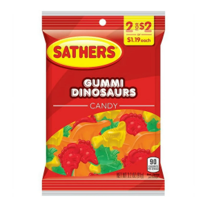 SATHER GUMI DINOSAURS 12/3.2OZ