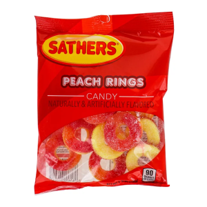 SATHER GUMMI PEACH RING 12/3.75OZ