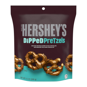 HERSHEY DK CHOC DIPPED PRETZEL 12CT