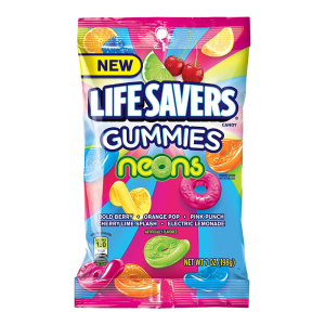 LIFESAVER PEG GUMMY NEON 12CT 7OZ