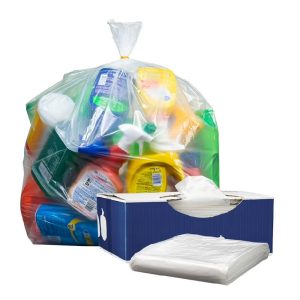 TRASH BAGS CLEAR  46 GALLON