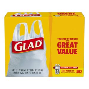 GLAD TALL KITCHEN BAG 4/50CT