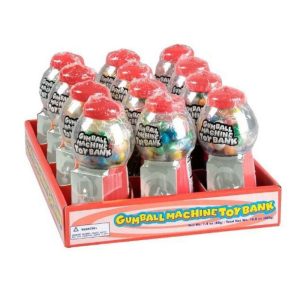 GUMBALL MACHINE TOY BANK 12CT 1.4OZ
