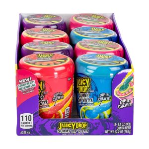 JUICY DROP GUMMY DIP N STIX 8/3.4OZ