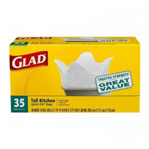 GLAD TALL KITCHEN WHITE 12/35CT