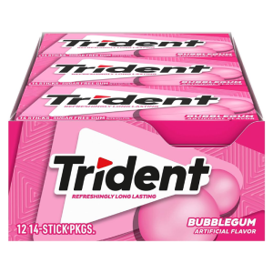 TRIDENT VALUE BUBBLE GUM 12CT