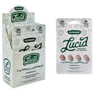 LUCID 7-HYDROXYMITRAGYNINE CHEWABLES TABLETS WATERMELON 30MG SUPREME BLEND 4CT PACK -BOX OF 10 PACK