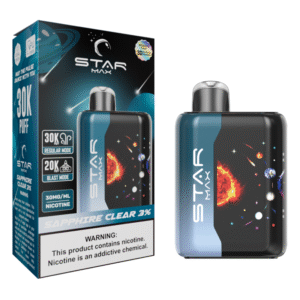 STARMAX GALAXY DISPOSABLE 30000PF SAPPHIRE CLEAR 3% - BOX OF 5 (20000PF BLAST MODE)