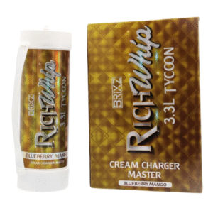 BRIXZ RICH WHIP CREAM CHARGERS 3.3L BLUEBERRY MANGO 2CT