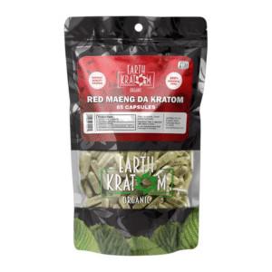 EARTH KRATOM 65CT CAPSULE RED MAENG DA