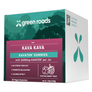 GREEN ROADS KAVA KAVA KAVATON GUMMIES 36000MG TAHITIAN BERRY TWIST 30CT JAR