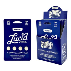 LUCID 7-HYDROXYMITRAGYNINE & PSEUDOINDOXYL CHEWABLES TABLETS 30MG PSEUDO BLEND ORIGINAL 4CT PACK -BOX OF 10 PACK