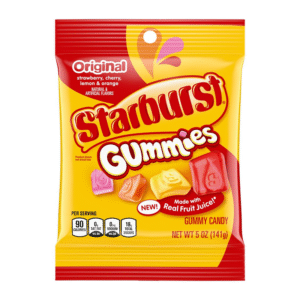 STARBURST GUMMIES ORIG PEG 5OZ/12CT