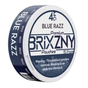 BRIXZNY NICOTINE POUCHES BLUE RAZZ 4MG -PIECE(S) OF 5
