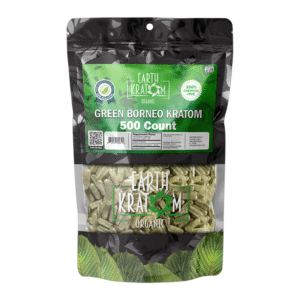 EARTH KRATOM 500CT CAPSULE GREEN BORNEO KRATOM