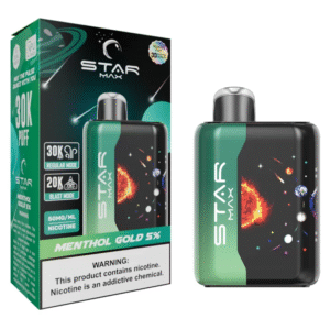 STARMAX GALAXY DISPOSABLE 30000PF MENTHOL GOLD 5% - BOX OF 5 (20000PF BLAST MODE)