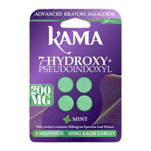 KAMA 7-HYDROXY + PSEUDOINDOXYL TABLET MINT 4CT PACK (50MG EACH TABLET) 200MG -BOX OF 10 PACK