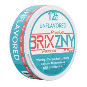 BRIXZNY NICOTINE POUCHES UNFLAVORED 12MG -PIECE(S) OF 5