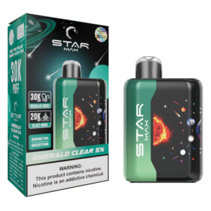 STARMAX GALAXY DISPOSABLE 30000PF EMERALD CLEAR 5% - BOX OF 5 (20000PF BLAST MODE)