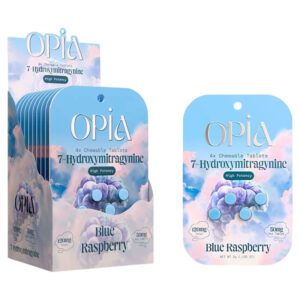 OPIA 7-HYDROXY CHEWABLE TABLETS BLUE RASPBERRY 4CT PK (30MG PER TABLET) - BOX OF 10 PACK