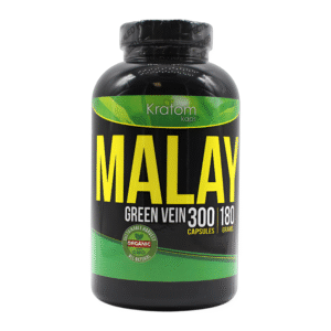 KRATOM KAPS MALAY GREEN VEIN 300CT 180GM PIECE(S)