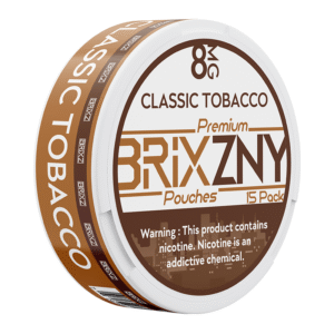 BRIXZNY NICOTINE POUCHES CLASSIC TOBACCO 8MG -PIECE(S) OF 5