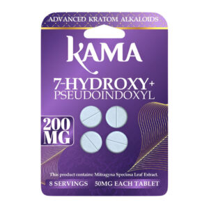 KAMA 7-HYDROXY + PSEUDOINDOXYL TABLET NATURAL 4CT PACK (50MG EACH TABLET) 200MG -BOX OF 10 PACK