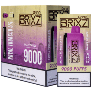 BRIXZ NYC DISPOSABLE 9000PF ROYAL TOBACCO 5% -BOX OF 5