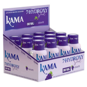 KAMA 7-OH 7-HYDROXY SHOTS 80MG GRAPE -BOX OF 12