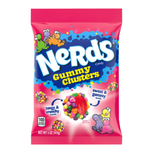 NERDS PEG GUMMY CLUSTERS RAINBOW SHARE 12CT/3OZ