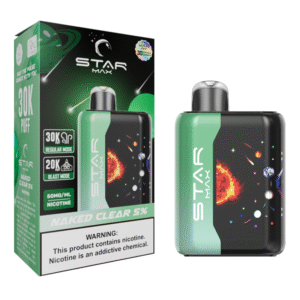 STARMAX GALAXY DISPOSABLE 30000PF NAKED CLEAR 5% - BOX OF 5 (20000PF BLAST MODE)