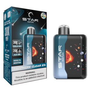 STARMAX GALAXY DISPOSABLE 30000PF SAPPHIRE CLEAR 5% - BOX OF 5 (20000PF BLAST MODE)