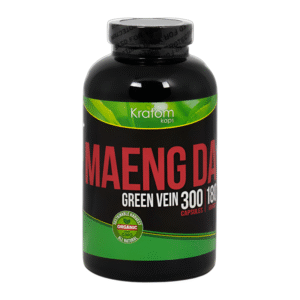 KRATOM KAPS MAENG DA GREEN VEIN 300CT 180GM CAPSULES BOTTLE
