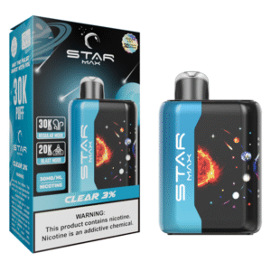 STARMAX GALAXY DISPOSABLE 30000PF CLEAR UNFLAVORED 3% - BOX OF 5 (20000PF BLAST MODE)