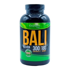 KRATOM KAPS BALI RED VEIN 300CT 180GM BOTTLE