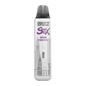 BRIXZ NYC STIX DISPOSABLE 4500PF BROWN TOBACCO 5% -BOX OF 10