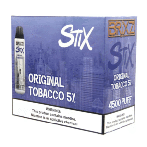 BRIXZ NYC STIX DISPOSABLE 4500PF ORIGINAL TOBACCO 5% -BOX OF 10