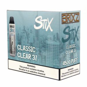 BRIXZ NYC STIX DISPOSABLE 4500PF CLASSIC CLEAR 3% -BOX OF 10