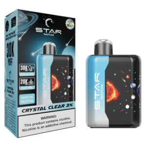 STARMAX GALAXY DISPOSABLE 30000PF CRYSTAL CLEAR 3% - BOX OF 5 (20000PF BLAST MODE)