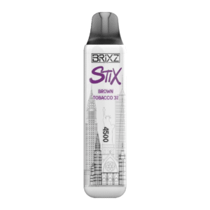 BRIXZ NYC STIX DISPOSABLE 4500PF BROWN TOBACCO 3% -BOX OF 10