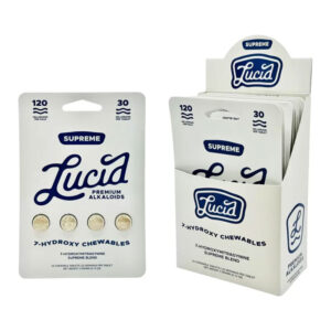 LUCID 7-HYDROXYMITRAGYNINE CHEWABLES TABLETS ORIGINAL 30MG SUPREME BLEND 4CT PACK -BOX OF 10 PACK
