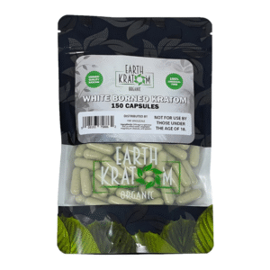 EARTH KRATOM 150CT CAPSULE WHITE BORNEO