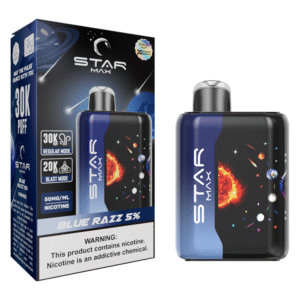 STARMAX GALAXY DISPOSABLE 30000PF BLUE RAZZ 5% -BOX OF 5 (20000PF BLAST MODE)