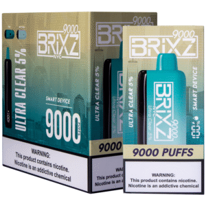 BRIXZ NYC DISPOSABLE 9000PF ULTRA CLEAR 5% -BOX OF 5