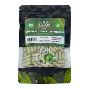 EARTH KRATOM 150CT CAPSULE GREEN HULU KAPUAS