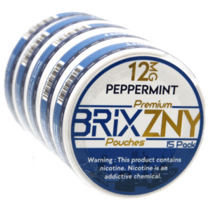 BRIXZNY NICOTINE POUCHES PEPPERMINT 12MG -PIECE(S) OF 5