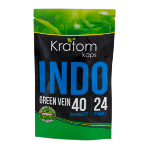 KRATOM KAPS INDO GREEN VEIN 40CT 20GM/24GM CAPSULES