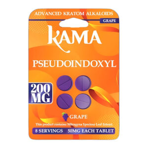 KAMA 7-HYDROXY + PSEUDOINDOXYL TABLET GRAPE 4CT PACK (50MG EACH TABLET) 200MG -BOX OF 10 PACK