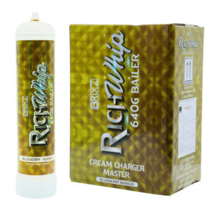 BRIXZ RICH WHIP CREAM CHARGERS 640G BLUEBERRY MANGO 6CT